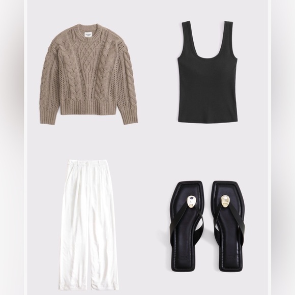 Abercrombie & fitch Textural Stitch Cable Crew Sweater size XS in light brown - Picture 8 of 16